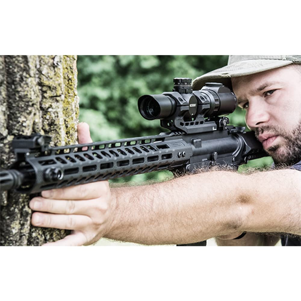UTG ACCU-SYNC 30mm High Pro 34mm Offset Picatinny Rings, Matte Black