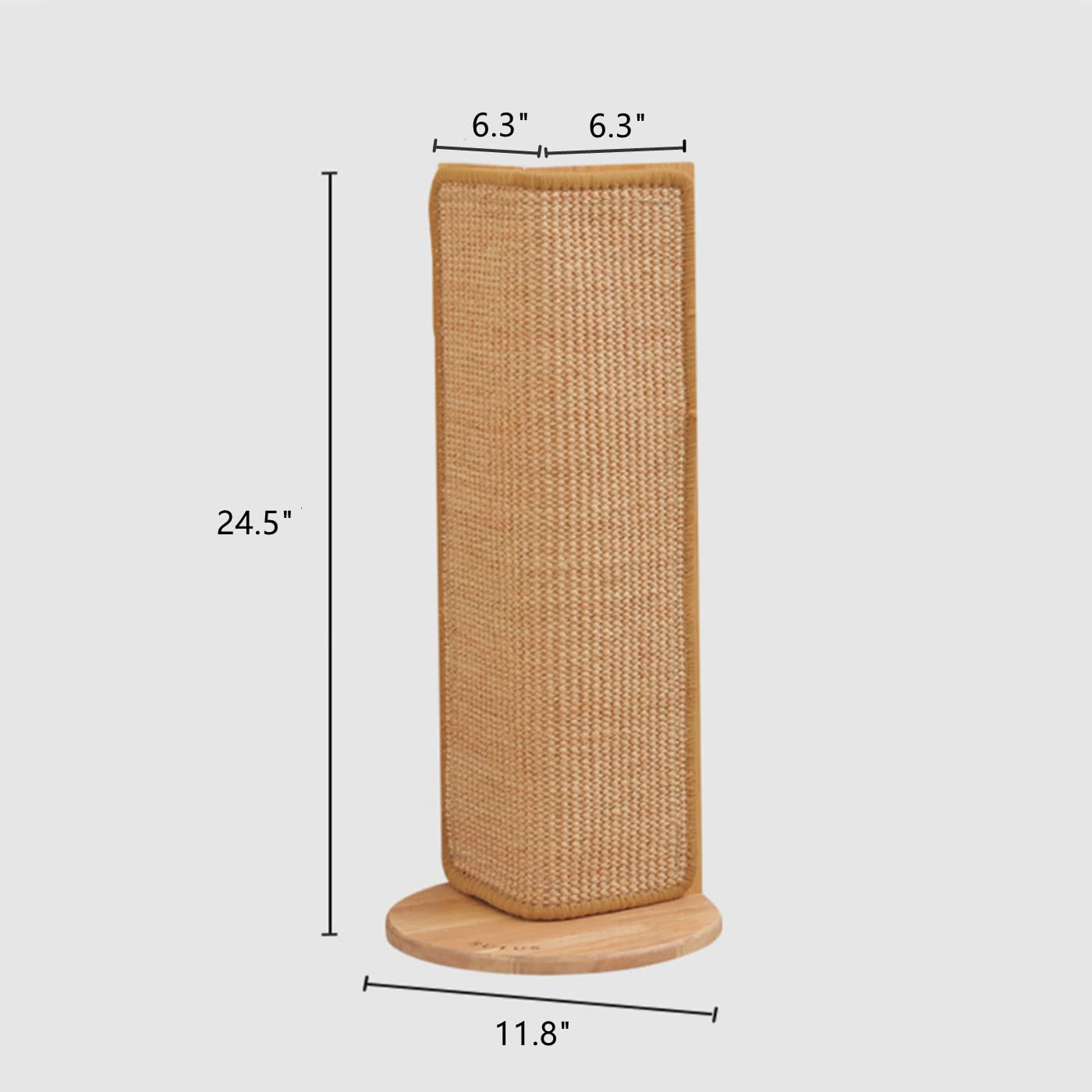 SHENGOCASE 2-Pack 62cm Tall No Drilling Wall Sofa Couch Corner Cat Sisal Scratcher,Scratching Post,Replaceable Sisal Scratch Scratching Pad Mat