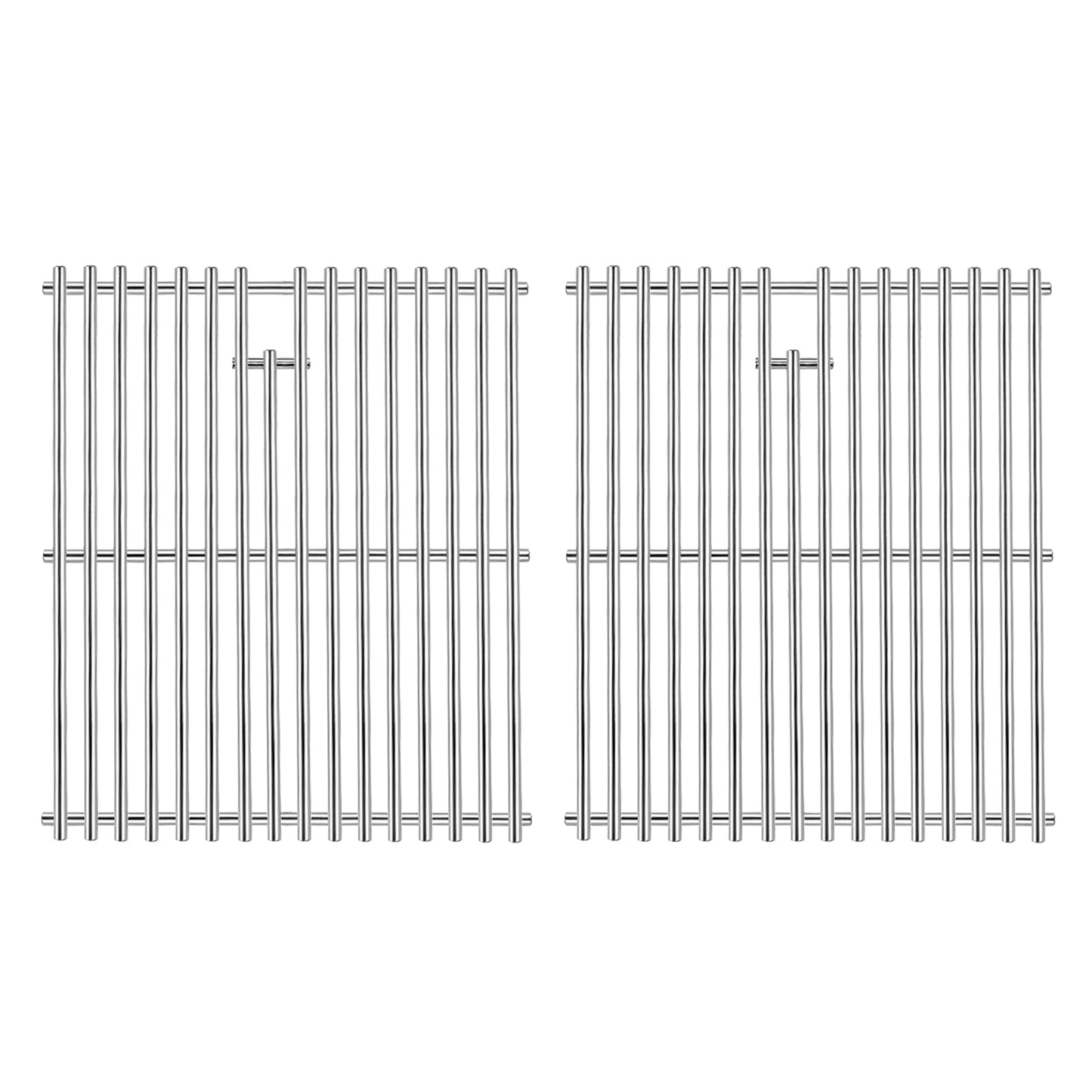 BBQSAVIOR SG57 BBQ Grates for Broil King Signet 20, 70, 90, 320 (2007 and Newer), Broil Mate, Huntington Replacement Parts 18652 Stainless Steel Cooking Grates Grids 15 inch x 12 3/4 inch, 2-Pack