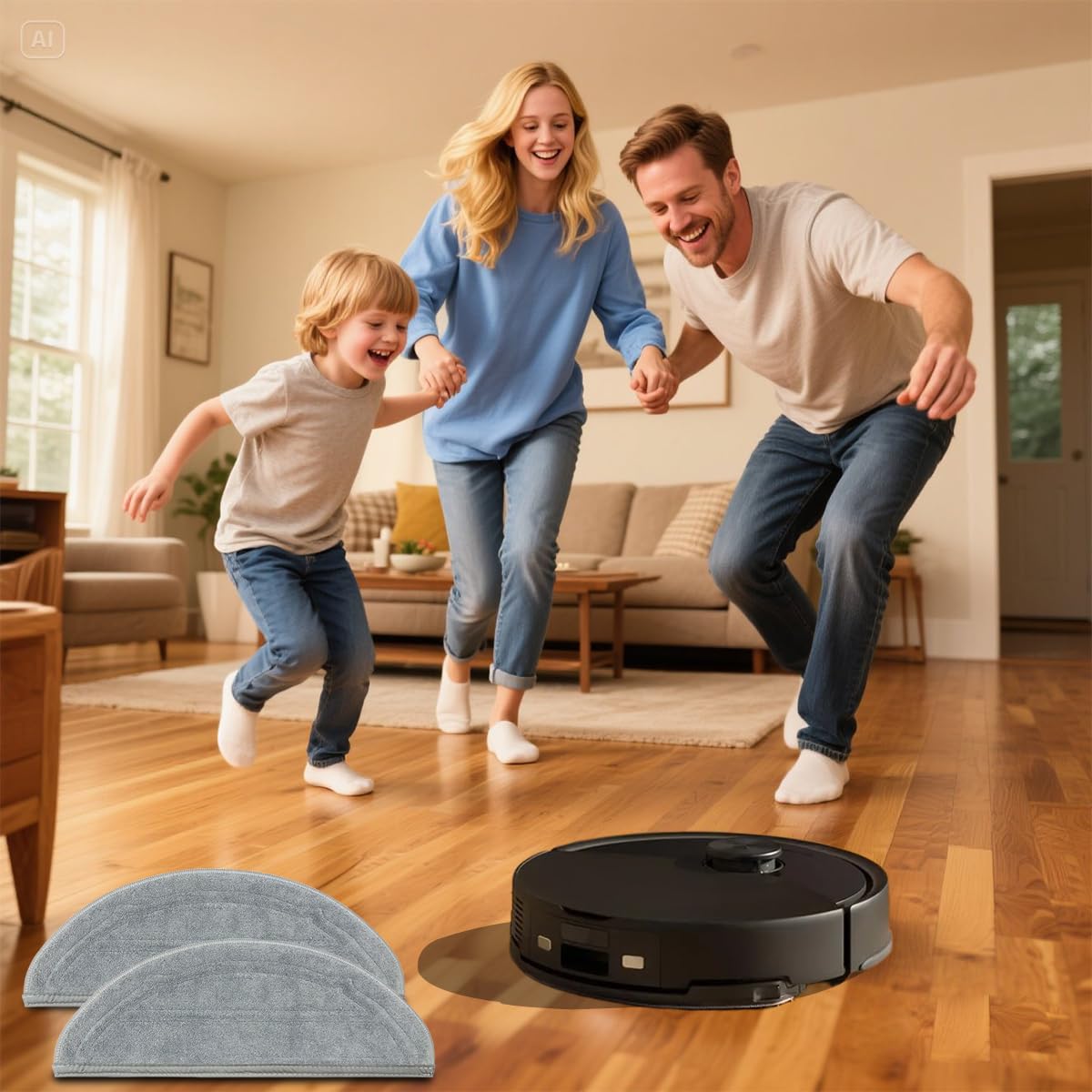 Home Times Vacuum Mop Replacement Pads for Roborock T7S T7S Plus S7/S7MaxV,S7 MaxV Plus Reusable Hard Floor Cloth Expert Wet Replacement Microfiber Soft Pad (4) …