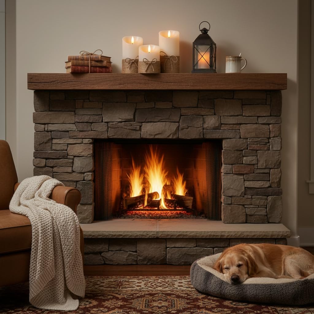 Flickering Flameless Ivory Candles Realistic LED Candles with Remote Control and Timer Battery-Operated (Hemp Rope)