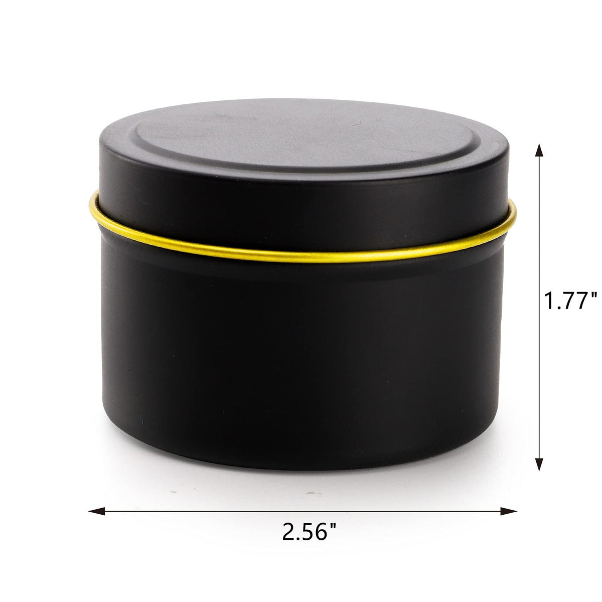ZEAYEA 30 Pieces Candle Tins, 4 oz Round Metal Tins with Lids, Travel Tins Candle Jars Containers for DIY Candle Making, Arts and Crafts, Storage and Holiday Gifts, Black