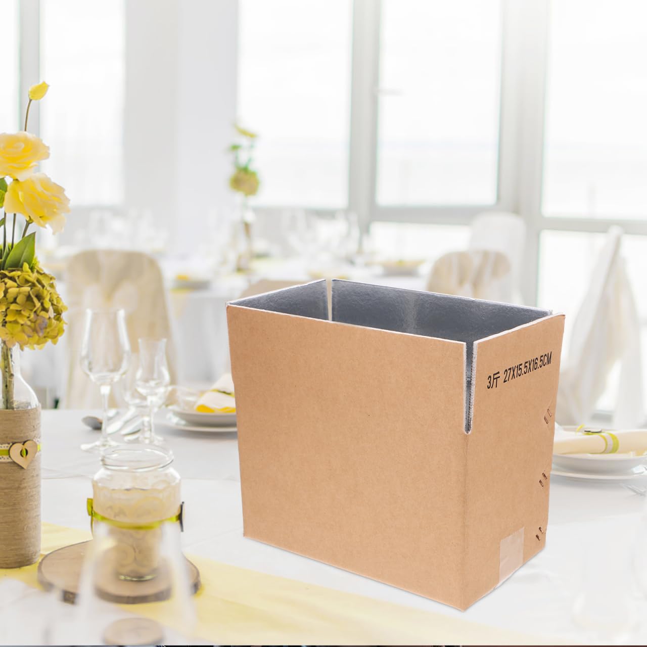 ULTECHNOVO Insulated Shipping Boxes 2-Pack Leak-Proof Thermal Cooler Box with Aluminum Foil Insulation Liner for Food Seafood Medication Mailing Travel