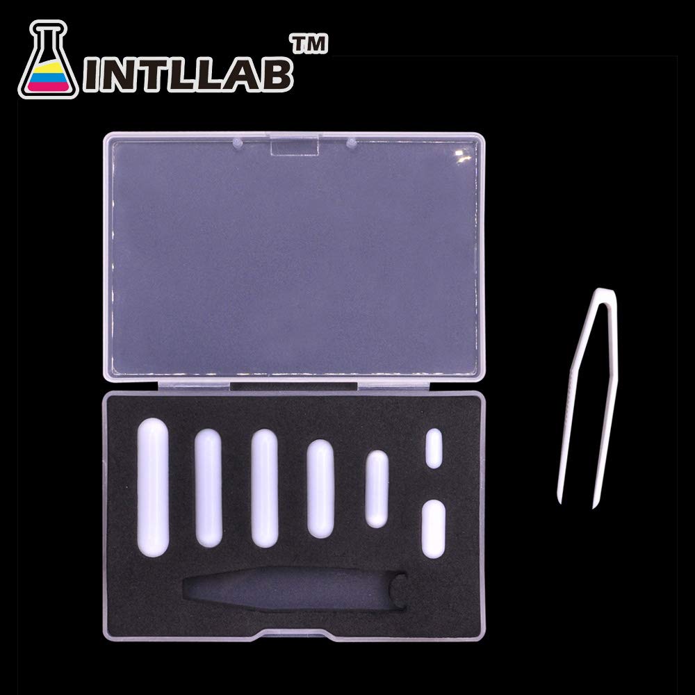 INTLLAB Magnetic Stirrer with 7pcs/Pack Stir Bars Set and 10 inch Length Stir Bar Retriever