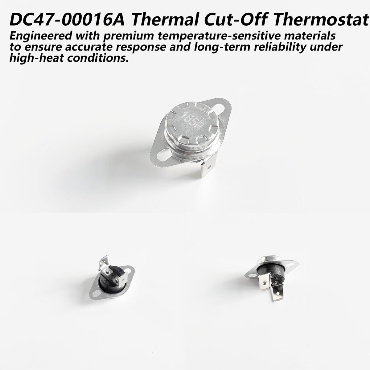DC47-00019A Dryer Heating Element Repair Kit for Samsung DV42H5000EW/A3 DV45H7000EW/A2 DV48H7400EW/A2 - Includes DC96-00887A Thermal Fuse, DC47-00018A Thermostat, DC47-00016A & DC32-00007A
