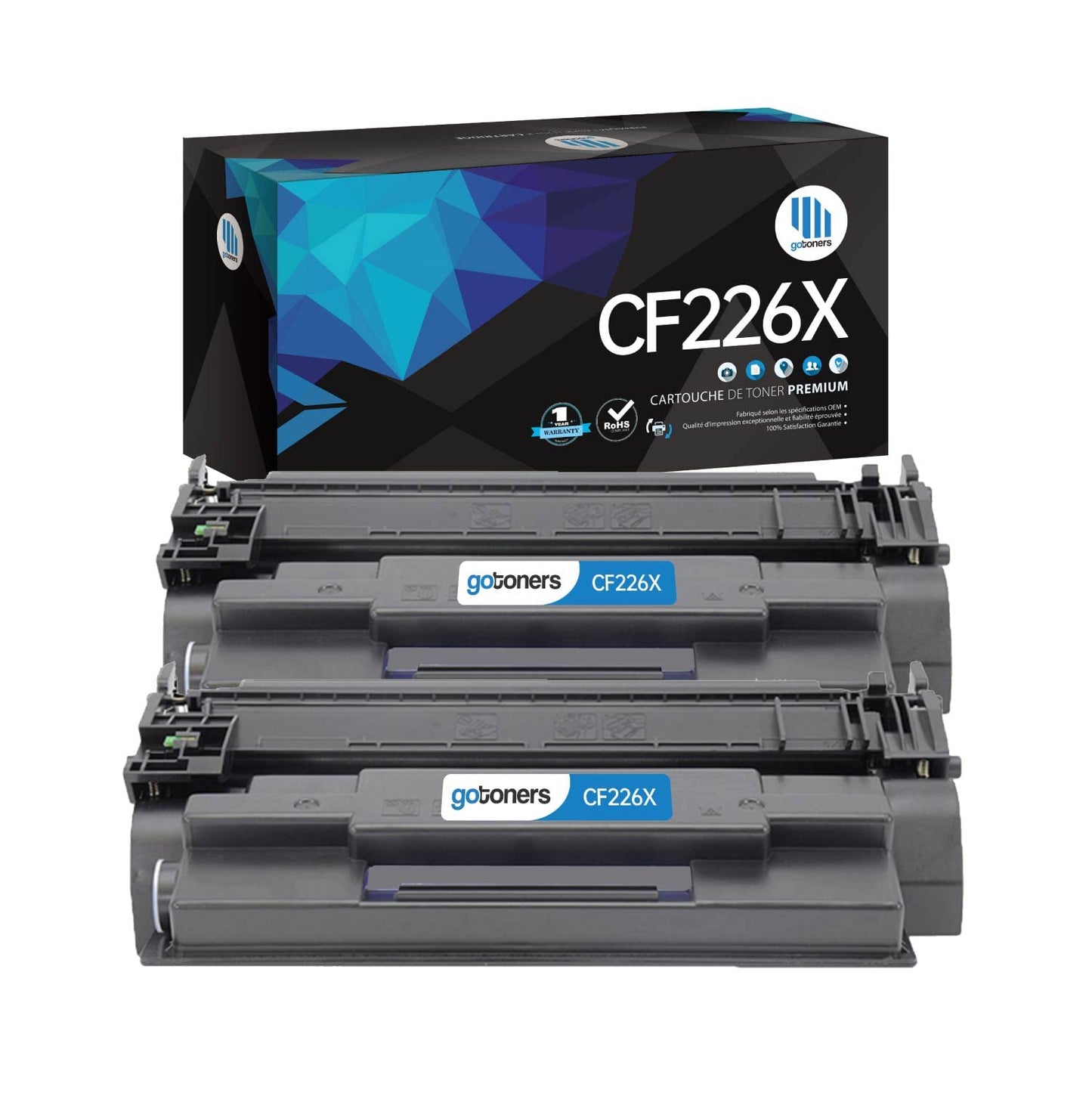 Gotoners 2PK Compatible 26X CF226X High Yield Toner for LaserJet Pro MFP M426fdw, M402 Toner, LaserJet Pro M402dn Toner, M426fdw Toner, M426dw, M426fdn, M402dw M402d M402n