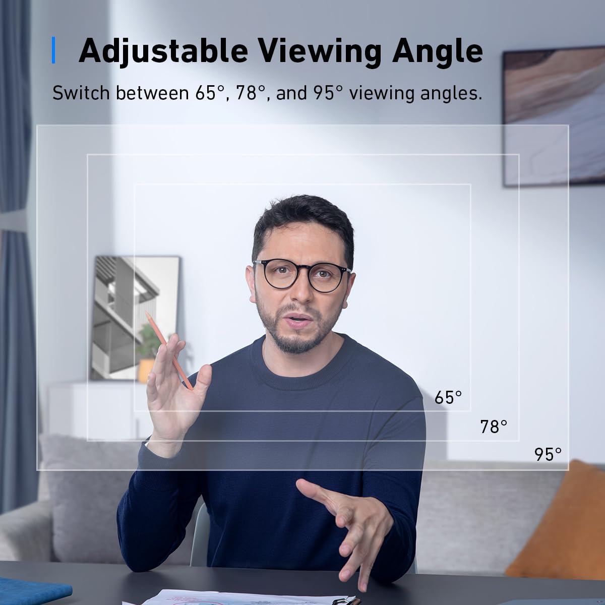 AnkerWork C310 Webcam, 4K Webcam, 12 Megapixel, AI Auto Focus, AI Framing, AI Noise Canceling Mic, Built-in Privacy Cover, and Adjustable FOV, 1080p@60FPS HDR, for Video Calls and Livestreams