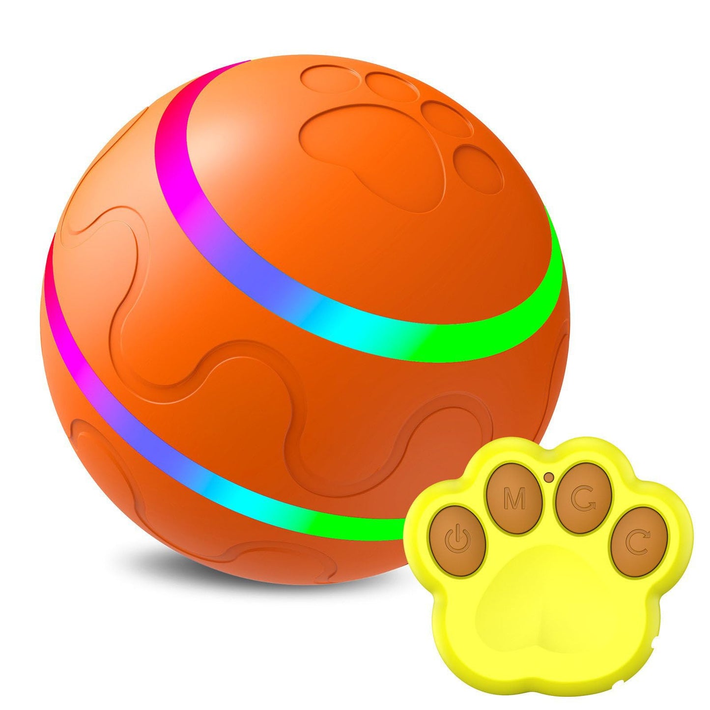 BEFYUS Interactive Dog Toy Ball - Smart Cat Interactive Ball and Self Moving Bouncing Rotating Wicked Air with Rechargeable，Active Rolling Ball for Dogs/Cats