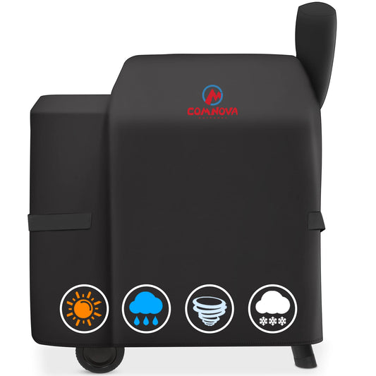 Comnova Grill Cover for Traeger Pro 22 & 575 Series - 600D Wood Pellet Smoker Cover, Waterproof & Heavy Duty BBQ Cover for Z Grills 550B and More