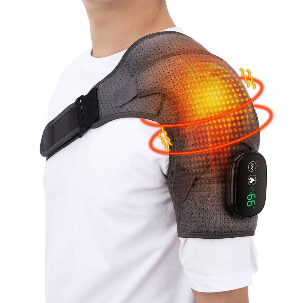 Massager Heating Shoulder, Diving Fabric, USB Charging, Adjustable, Comfortable Heat, Heating Shoulder Wrap, Help You Relax Your Muscles