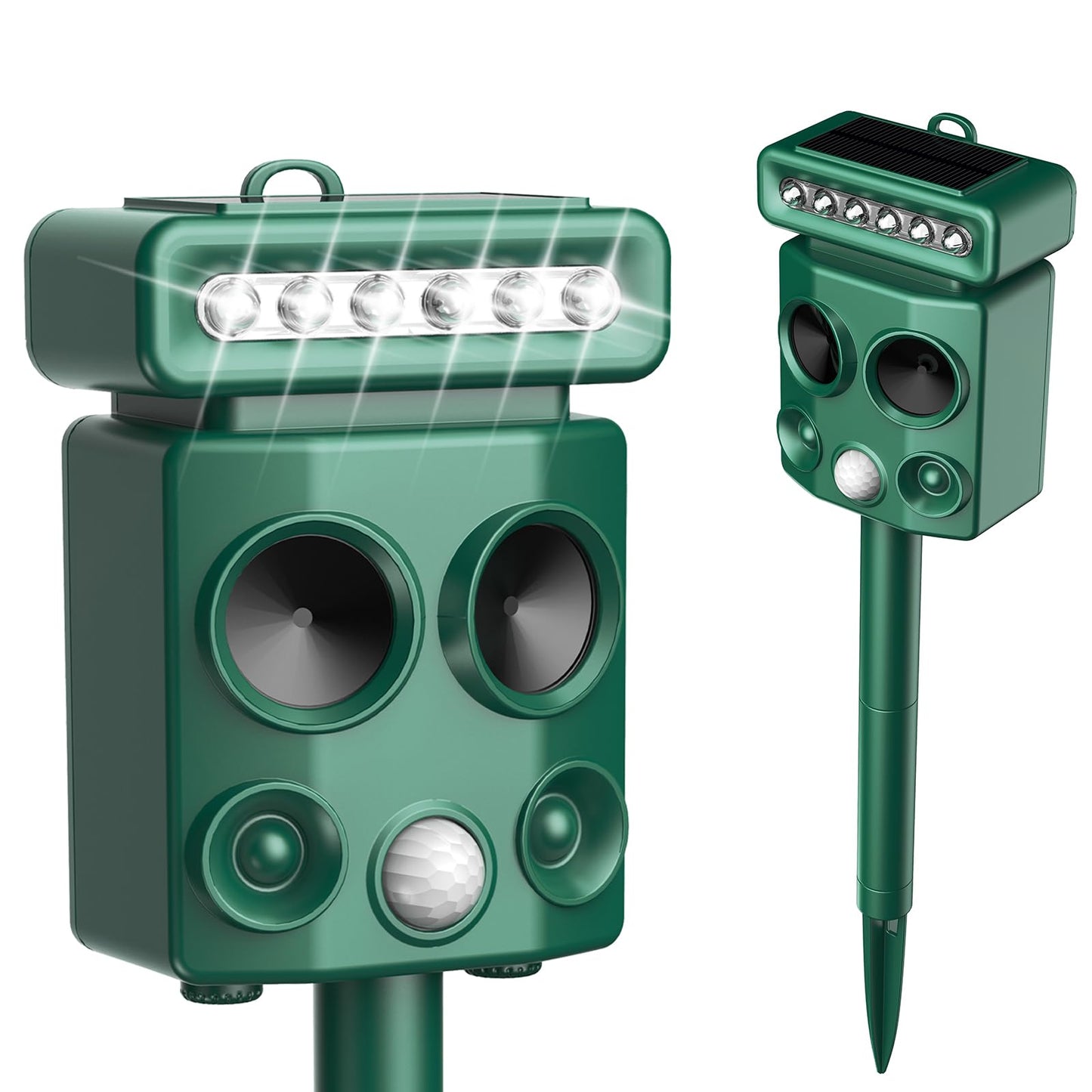 3T6B Animal Deterrent, Solar Powered Animal Deterrent, Cat Control Device with Motion Sensor and FIashing Light, Waterproof Squirrel Chase Device for Home Yard for Deer Raccoon Bobcats