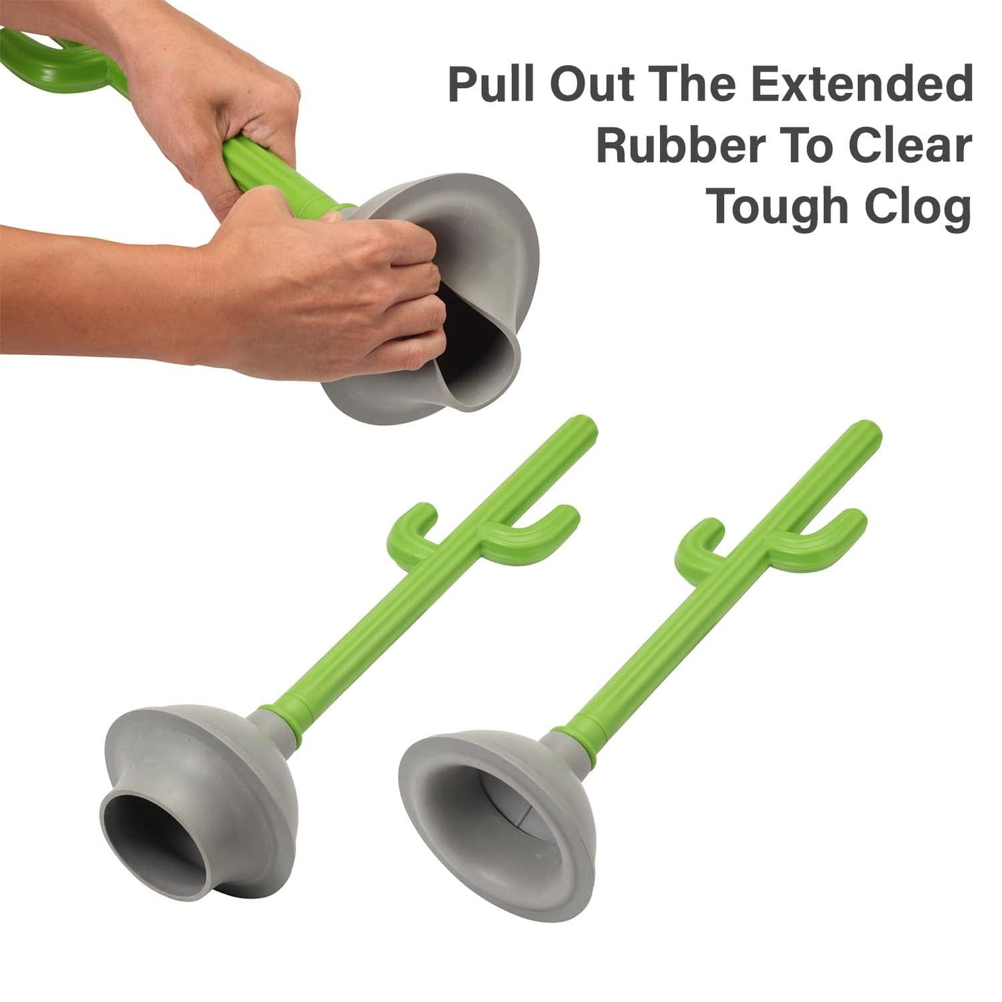 ALLOBUB Cactus Toilet Plunger and Brush Set for Bathroom Cleaning - 1 Set
