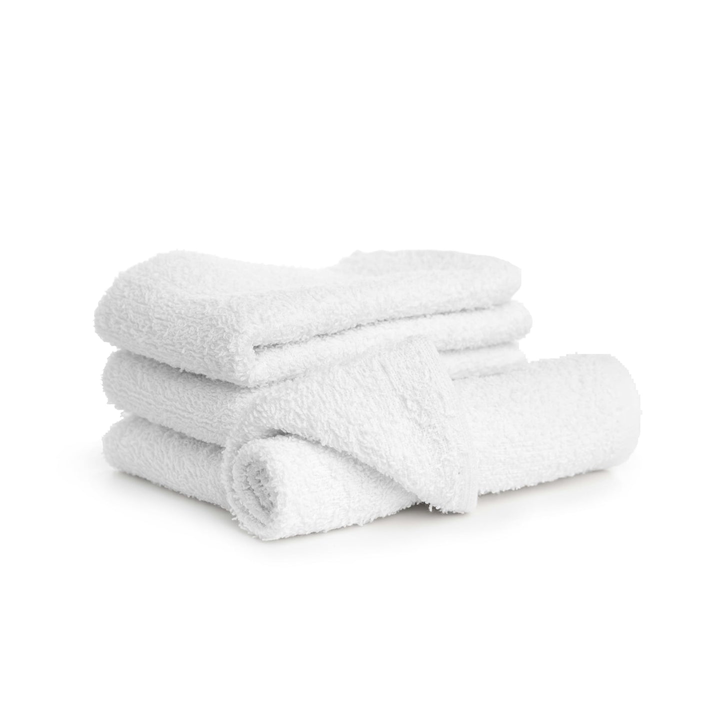 ZUPERIA 100% Cotton Terry Towels Cleaning Cloths,Multipurpose, Highly Absorbent, Reusable Cotton Rags, White Bar Towels & Cleaning Rags for Everyday Usage (White, 12 x 12)