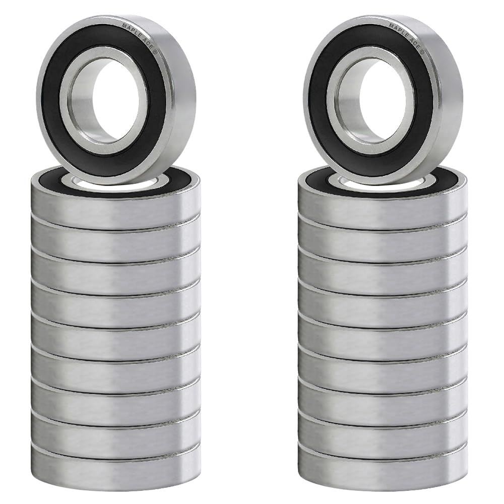 MAPLE ACE 6203-2RS Ball Bearing 17x40x12mm 6203 2RS Rubber Sealed (Qty 20)