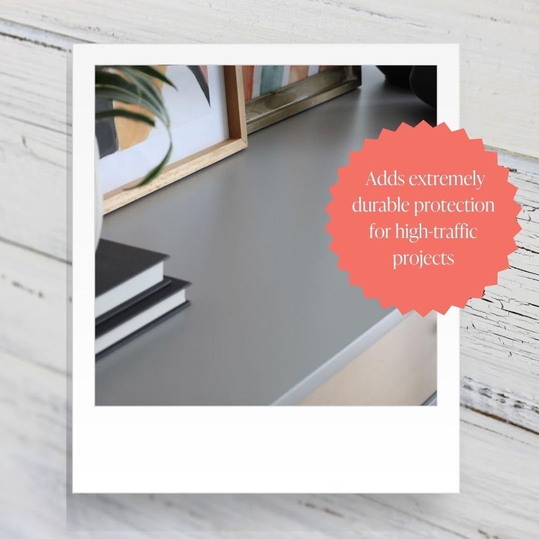 Clear Coat - Eco-Friendly Clear Satin Sheen Top Coat for Chalk Style Furniture Paint, Very Durable, Non Yellowing, Waterproof Sealant for High Traffic Furniture - Indoor/Outdoor - Quart (32 oz)