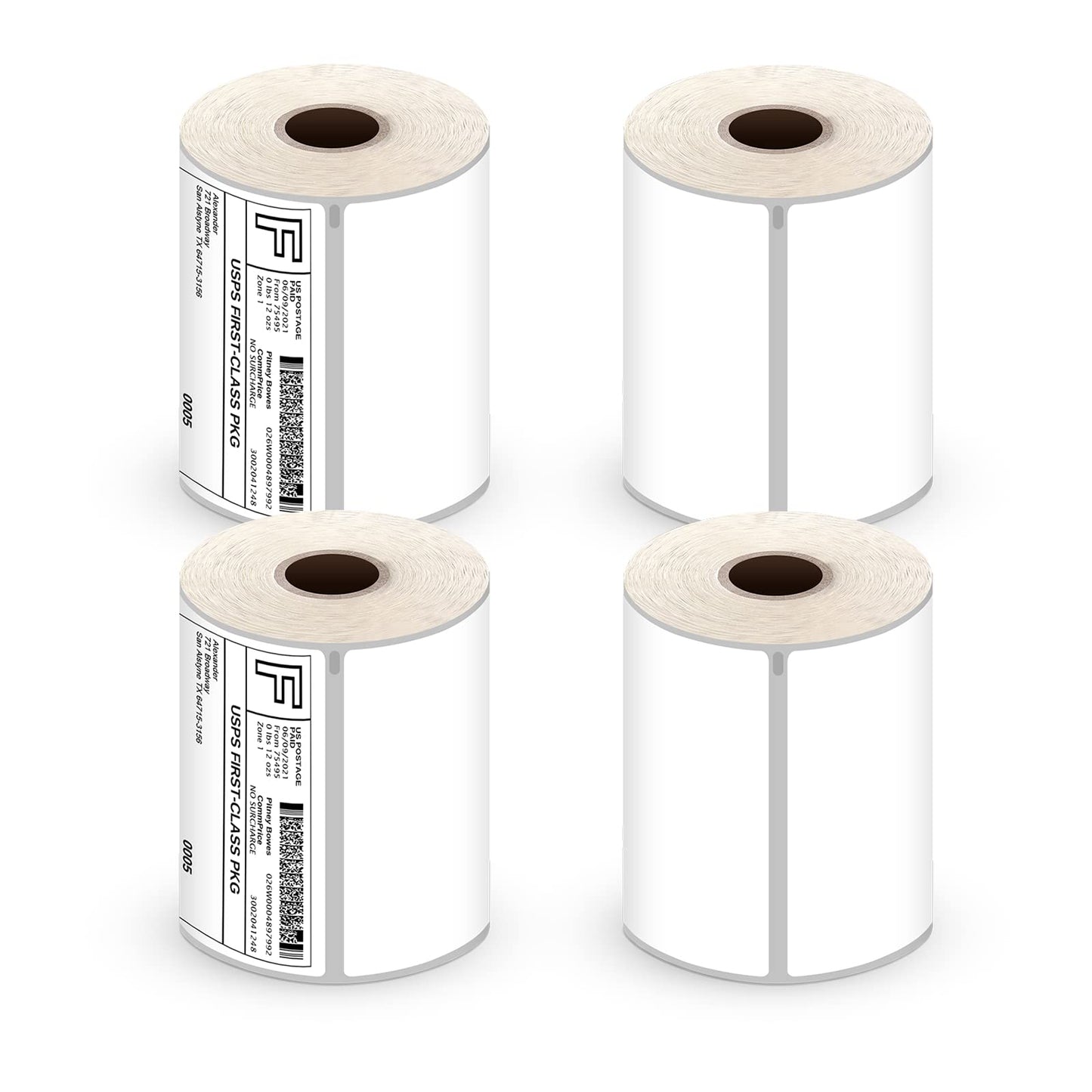 Muotich 4x6 Shipping Labels, 4 Rolls 880 Labels, Thermal Postage Labels for All Thermal Label Printers, Compatible with Dymo LabelWriter 4XL 1744907, 1755120, Permanent Adhesive, BPA Free