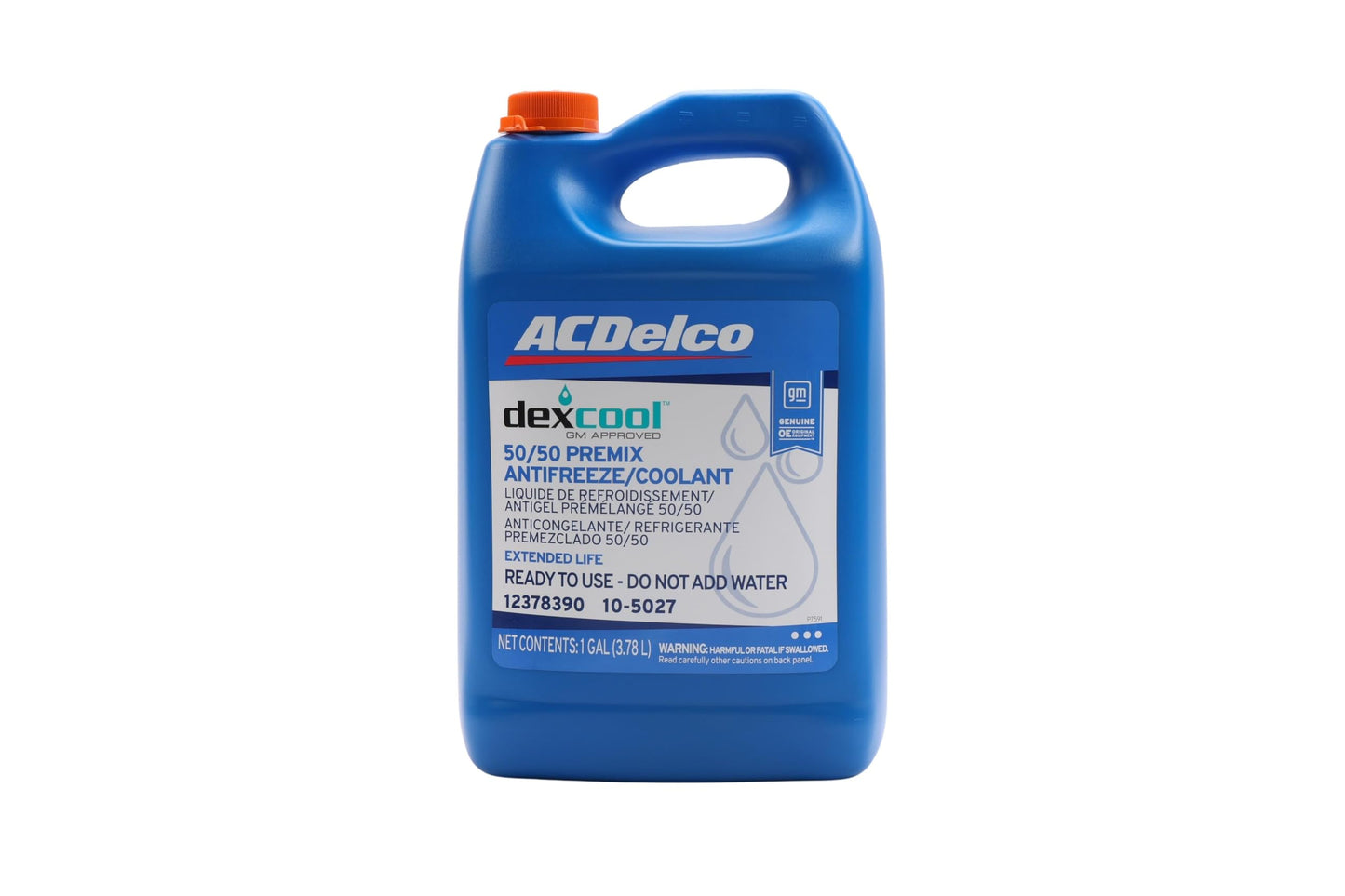 ACDelco GM Original Equipment 10-5027 Dex-Cool 50/50 Pre-Mix Engine Coolant - 1 gal