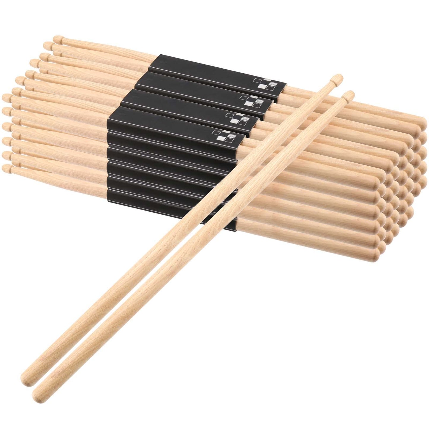 SOUJAP 24 Pairs 5A Drum Sticks, Maple Wood Drum Sticks Bulk, Wood Tip Drumstick for Drummer or Beginner(48 Pieces)