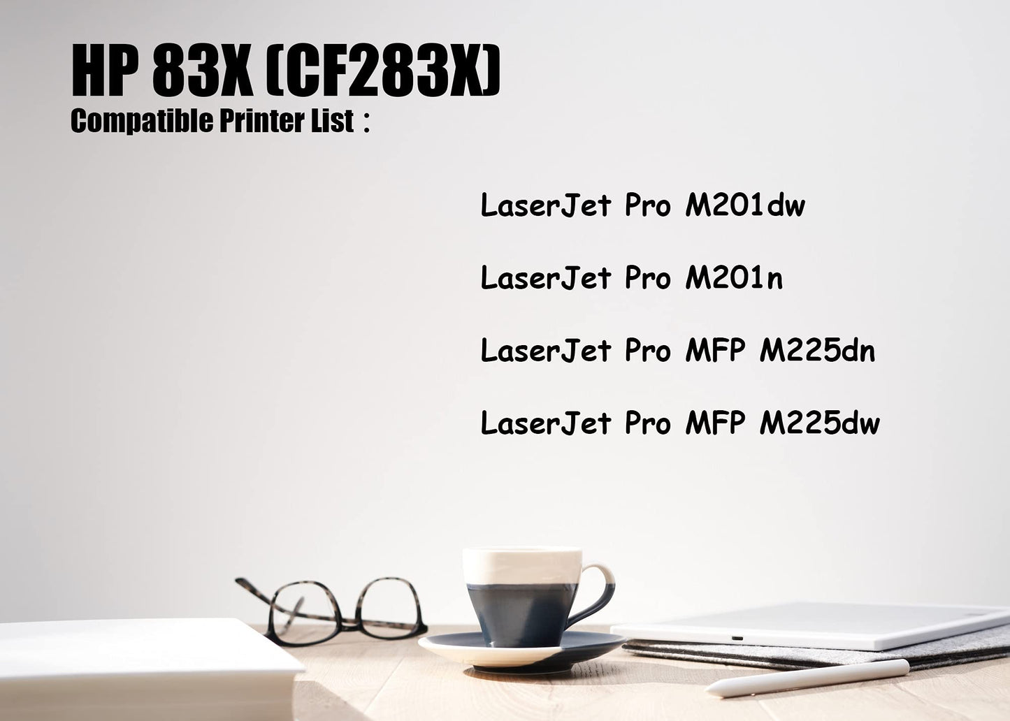 Ultra Toner® Compatible Replacement for HP 83X CF283X hp83x cf283x hp83 hp 83x High Yield Black Toner Cartridge for HP LaserJet Pro M201dw M201n MFP M225dn M225dw (2PK)