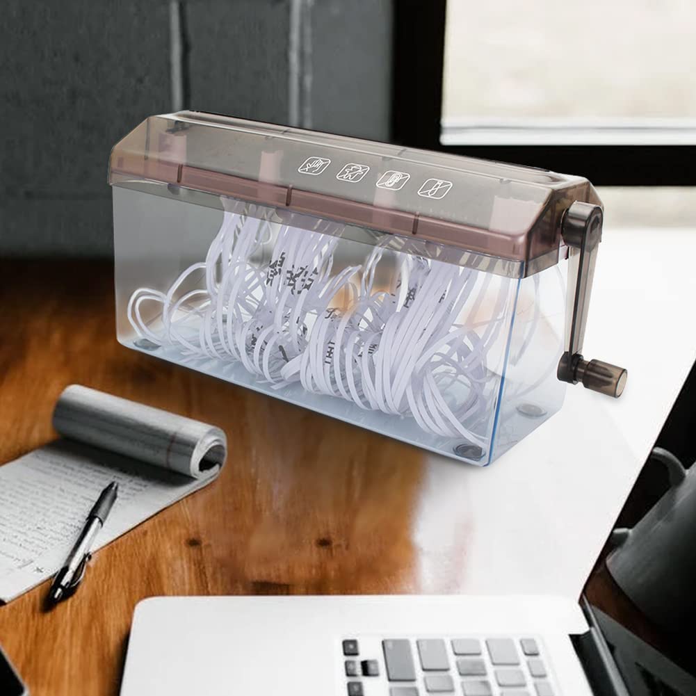 iayokocc Mini Hand Shredder,Portable Paper Shredder Manual Shredder,Home Office Desktop Stationery,Hand Paper Shredder for Paper, Notes, Bills, Portrait, Photos