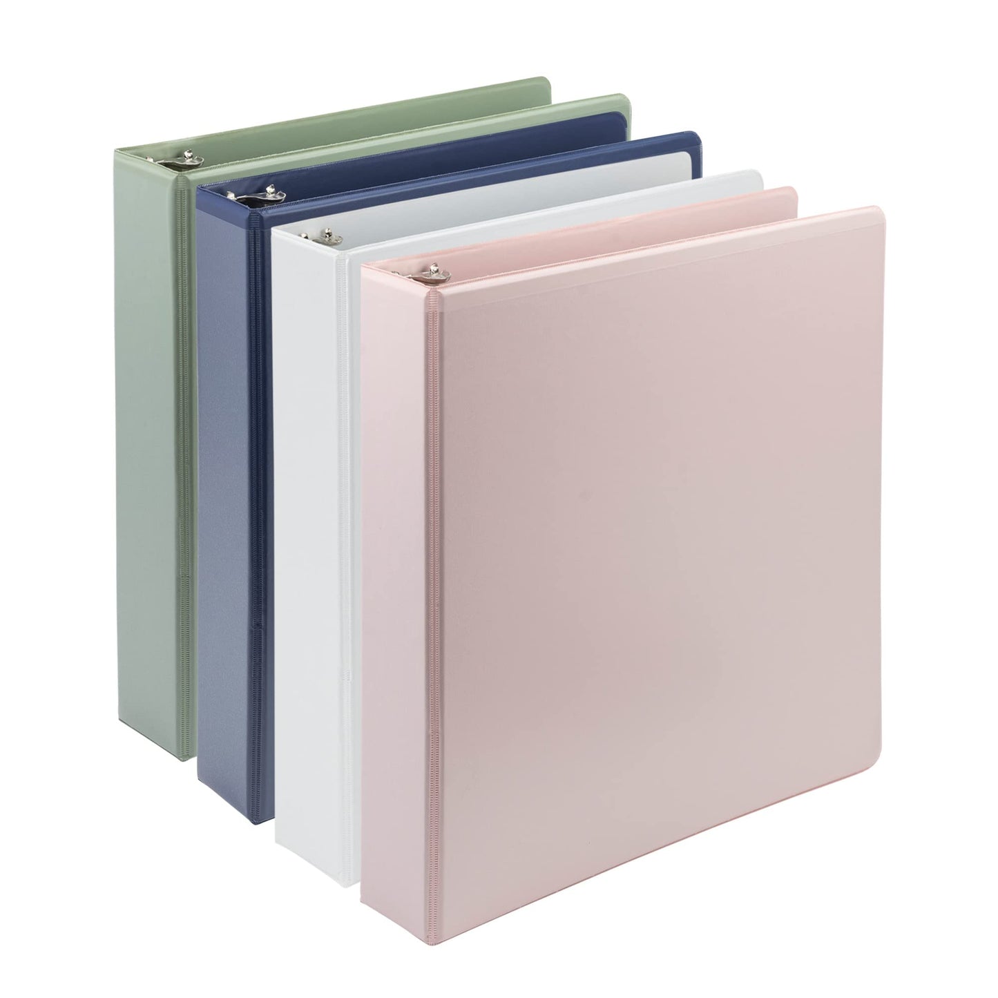 Samsill Plant-Based 1.5 Inch Durable D-Ring, Made in USA, View Binder, Eco-Friendly, USDA Certified Biobased, 4 Pack, Boho Assortment