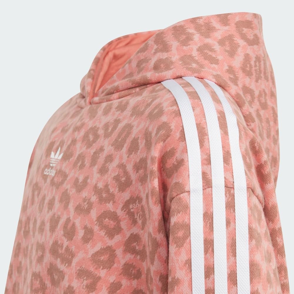 adidas Originals Animal All-Over-Print Crop Hoodie, Small