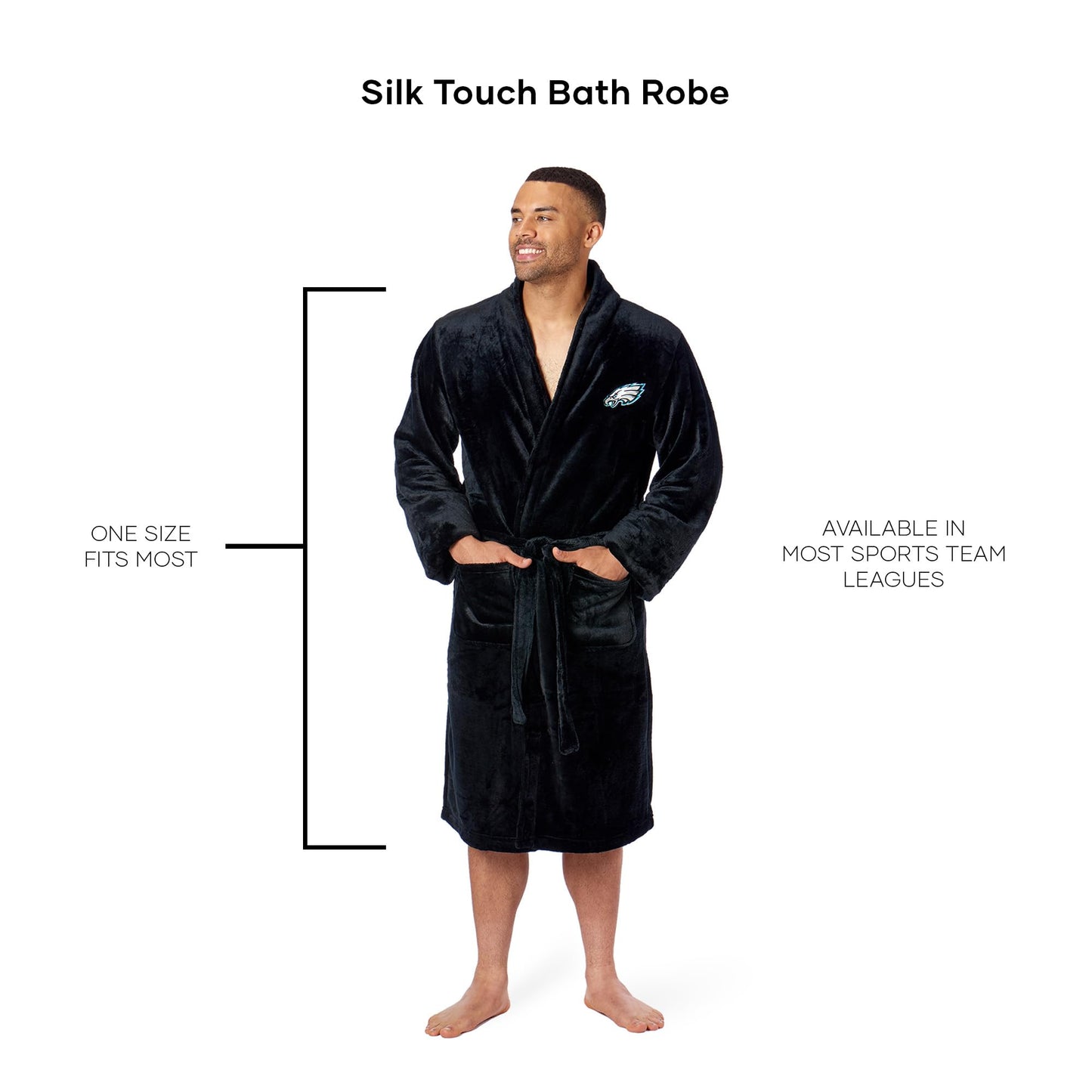 Northwest NFL Philadelphia Eagles Unisex-Adult Silk Touch Bath Robe, Large/X-Large, Team Colors