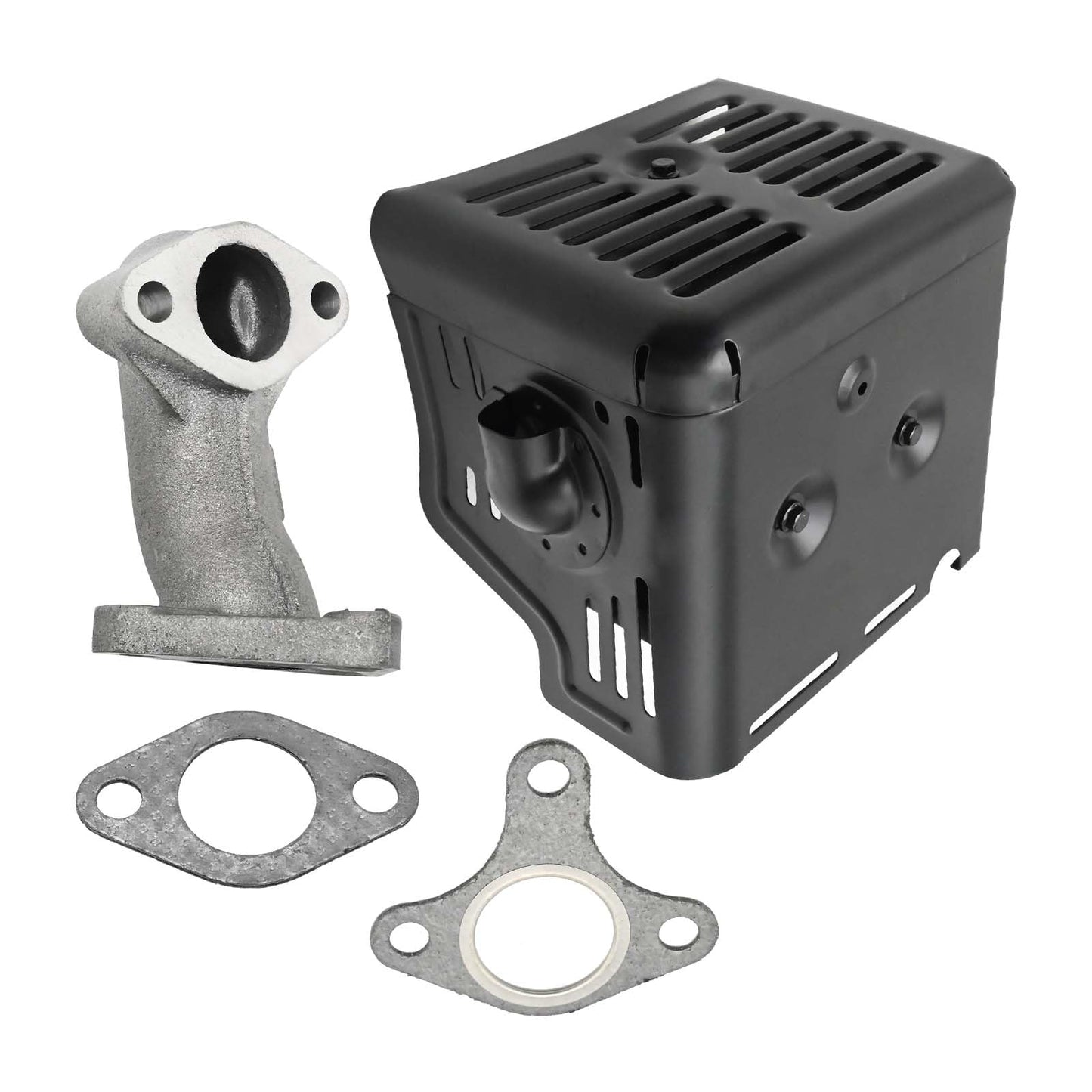 Anxingo 18310-ZE2-W61 Exhaust Muffler Pipe Silencer Assembly, Replacement for Honda GX340 GX390 GX270 GX240 11HP 13HP Engine Motor, Replaces 18310-ZE3-W00 18320-ZE3-W00