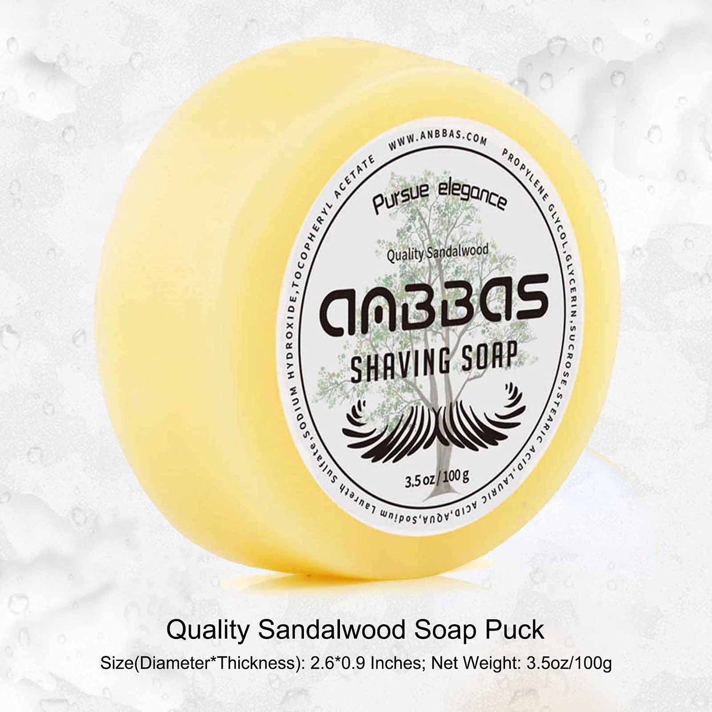 Anbbas Badger Hair Shaving Brush with 100g Shaving Soap Refill and Upgrade Lathering Way-POP Mug A5 Melamine,Foaming Set for Men Wet Shave,Women Girls Hair Removal