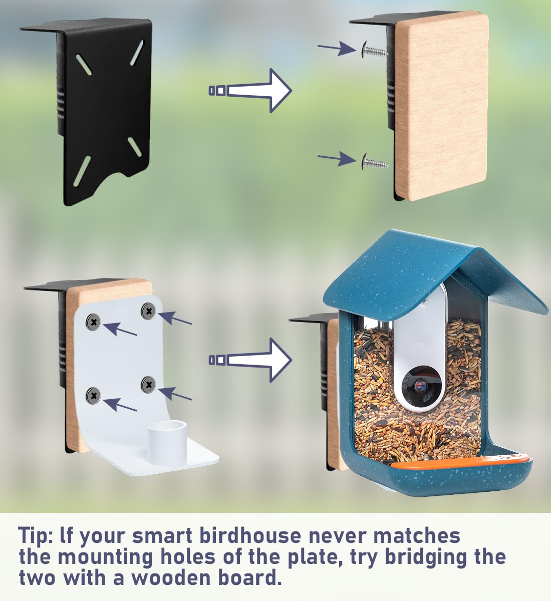 Ansionsol 75 Inch Smart Bird Feeder Pole with 5-Prong Base, Adjustable Bird House Pole Mount Kit for Outdoors, Heavy Duty Feeder Stand for Wild Birds Watching, Black