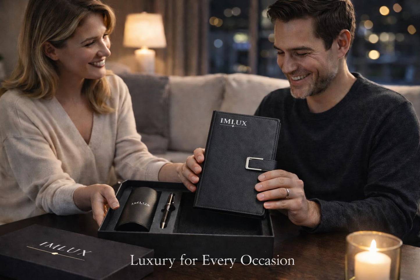 IMLUX Luxury Executive Business & Corporate Gift Set – Notebook, Premium Pen & Insulated Tumbler – Office Gift Box