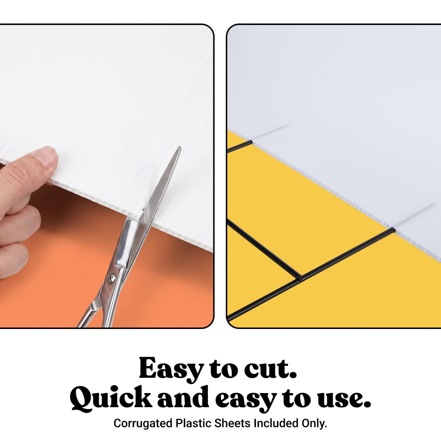T-SIGN Corrugated Plastic Sheets Coroplast Sign Blank Board, 24 x36 Inches 3/16 Inches Thick for A-Frame Replacement Poster Sheets, 2 Pack White Blanks Sign