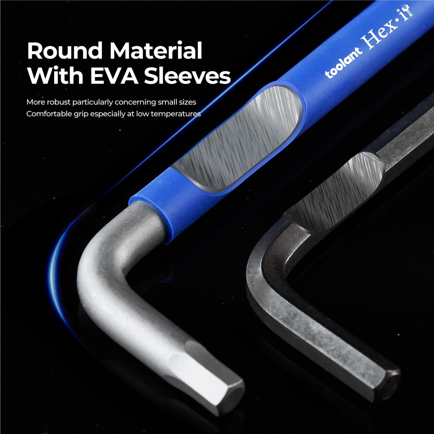 Allen Wrenches Sets 22pcs(Metric&SAE), Extra Long Arm Allen Key Set with Ball End, Crafted Hex Key Set with Color Coded Sleeves, Unique Patented Holder Design for Magnetizing and Demagnetizing