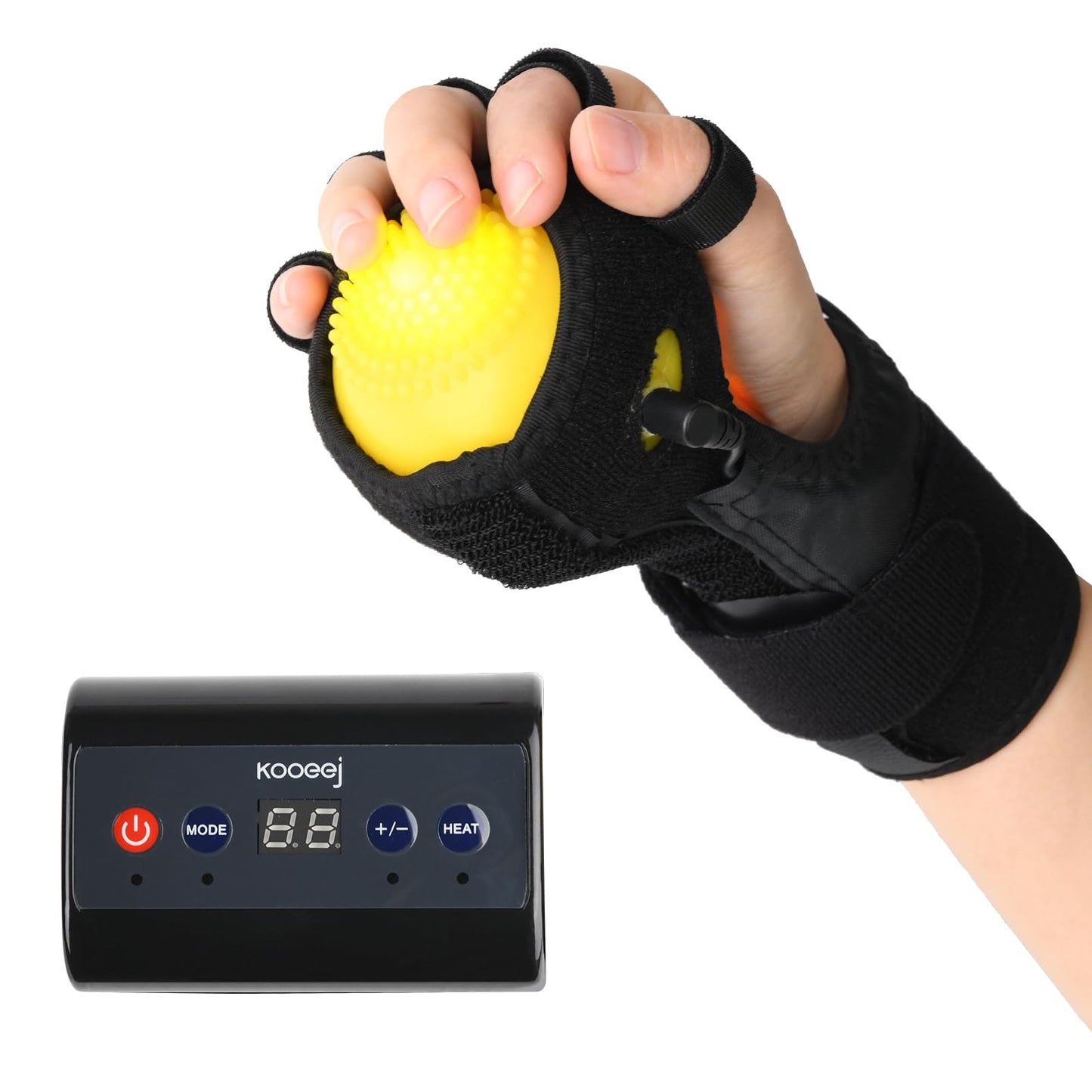 BUIFAC Infrared Electric Hot Compress, Hand Reha/bilitation Ma/ssage Ball, Passive Finger Training to Prevent Finger Flexion
