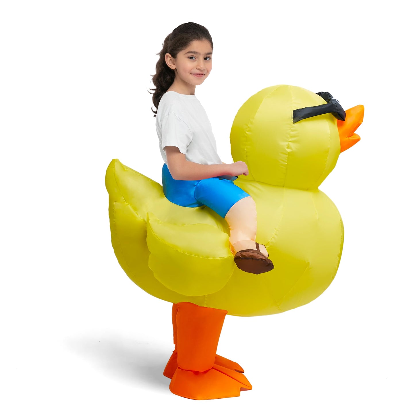 Spooktacular Creations Kids Inflatable Costumes Yellow Duck Blow Costume Halloween Duck Costumes Inflatable Suit Party