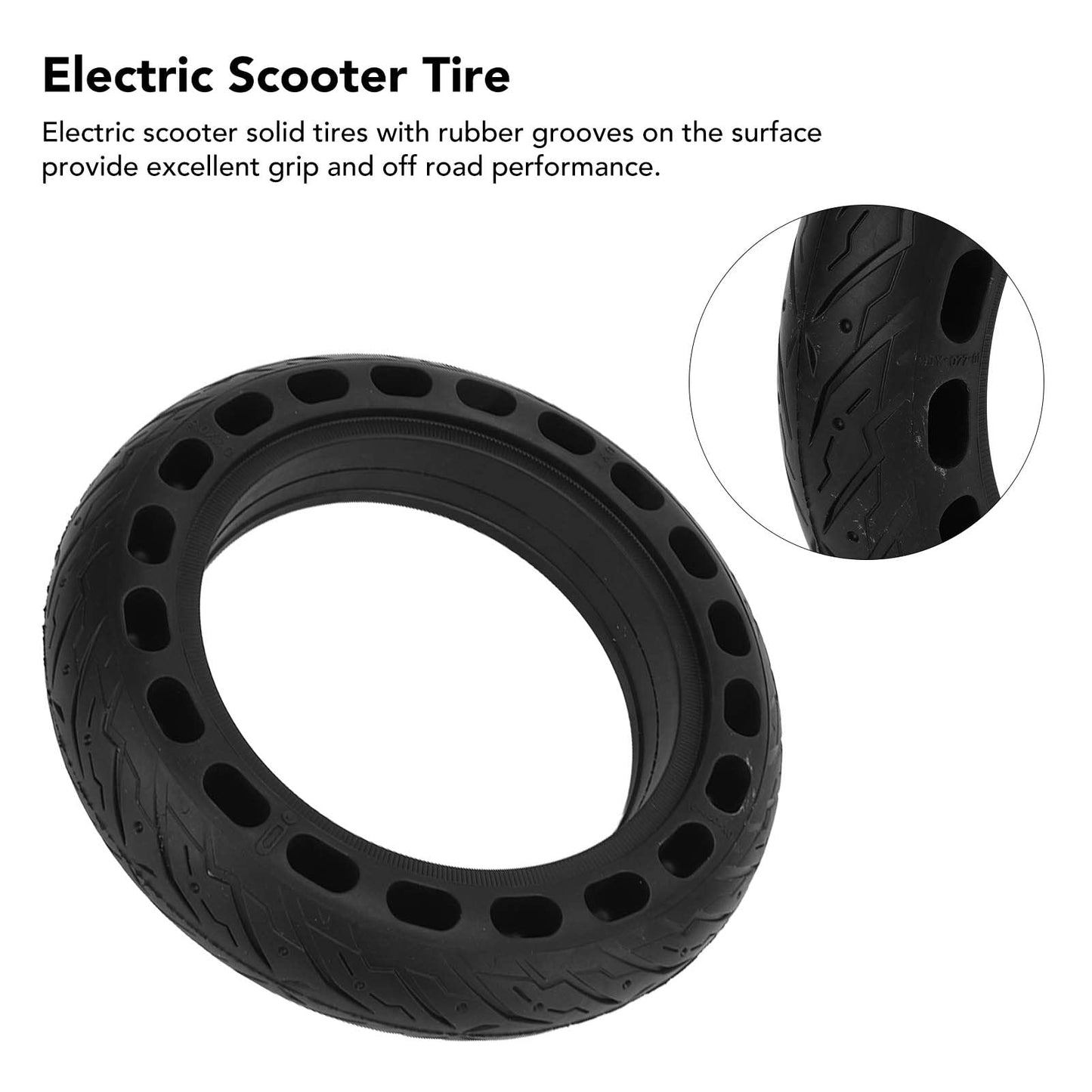 9.0x2.0 Electric Scooter Tire Safe Driving Impact Resistance Electric Scooter Rubber Tire Excellent Grip for Various Road Conditions