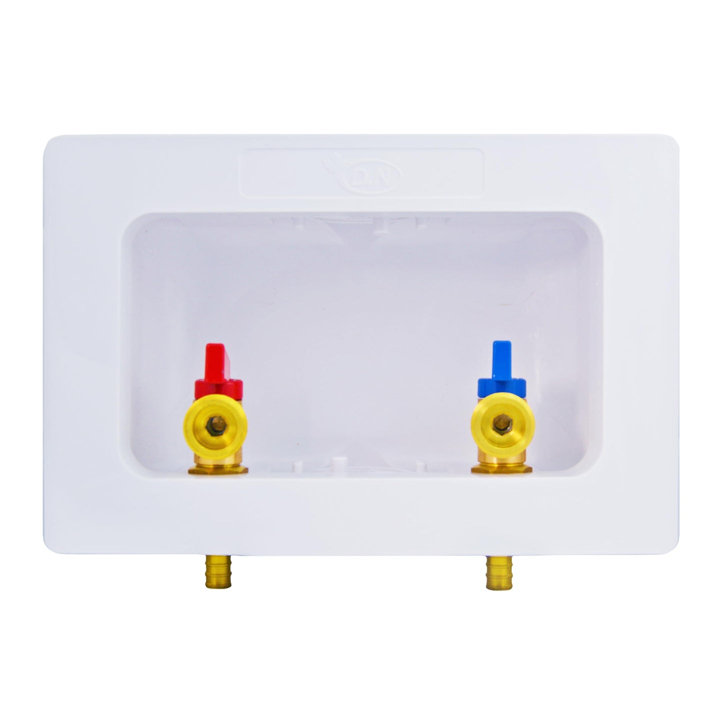 D.N. Washing Machine Outlet Box with Valves Dual Drain Washer PEX Laundry Box 1/2 Inch PEX Connection x 3/4 Inch MHT