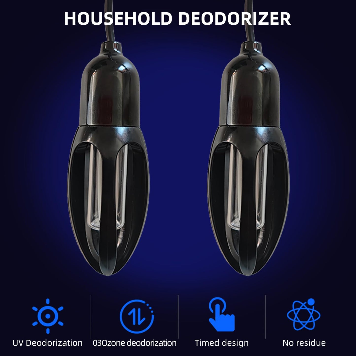 10W Black Ultraviolet Shoe Deodorizer, Foot Germicidal Electric Light,Shoe Sanitizer Boot, Glove Foldable Design for Hats Shoes
