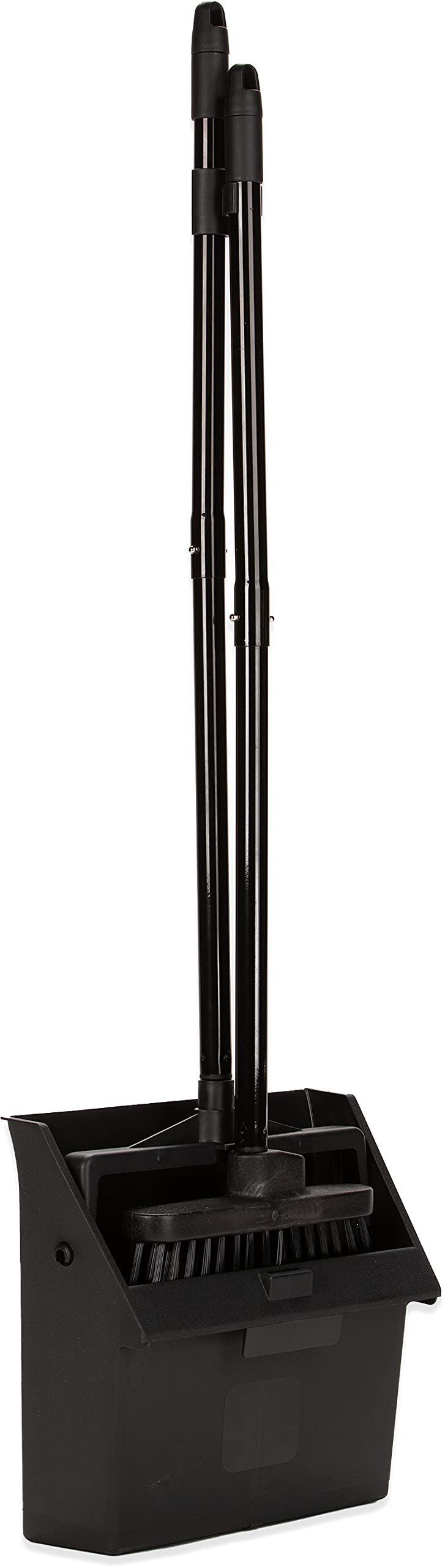 Sparta Duo-Pan Upright Dust Pan and Broom Set, Essential Cleaning Tools for Home and Commercial Use, 36" Handle, 1 Count, Black