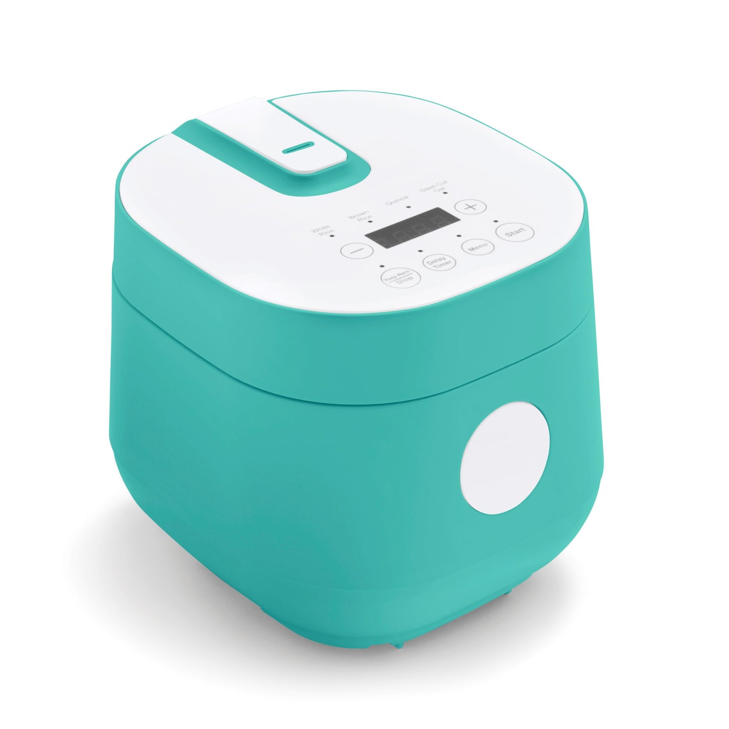 GreenLife 4-Cup Digital Rice Cooker, PFAS & PFOA-Free Removable Ceramic Dishwasher Safe Pot, Healthy Cooking Oats Grains & More, Auto Presets, Touch-screen, Delay & Keep Warm, Paddle Included, Turquoise