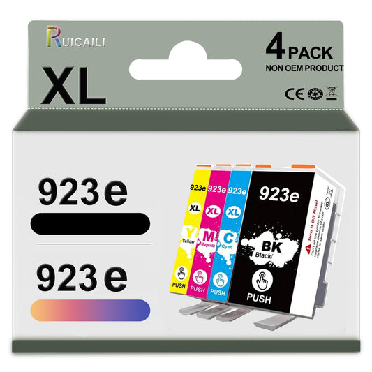 923XL 923 Ink Cartridges with Chip Compatible for HP OfficeJet 8122 OfficeJet Pro 8135 8138 8139 Printer,4 Pack