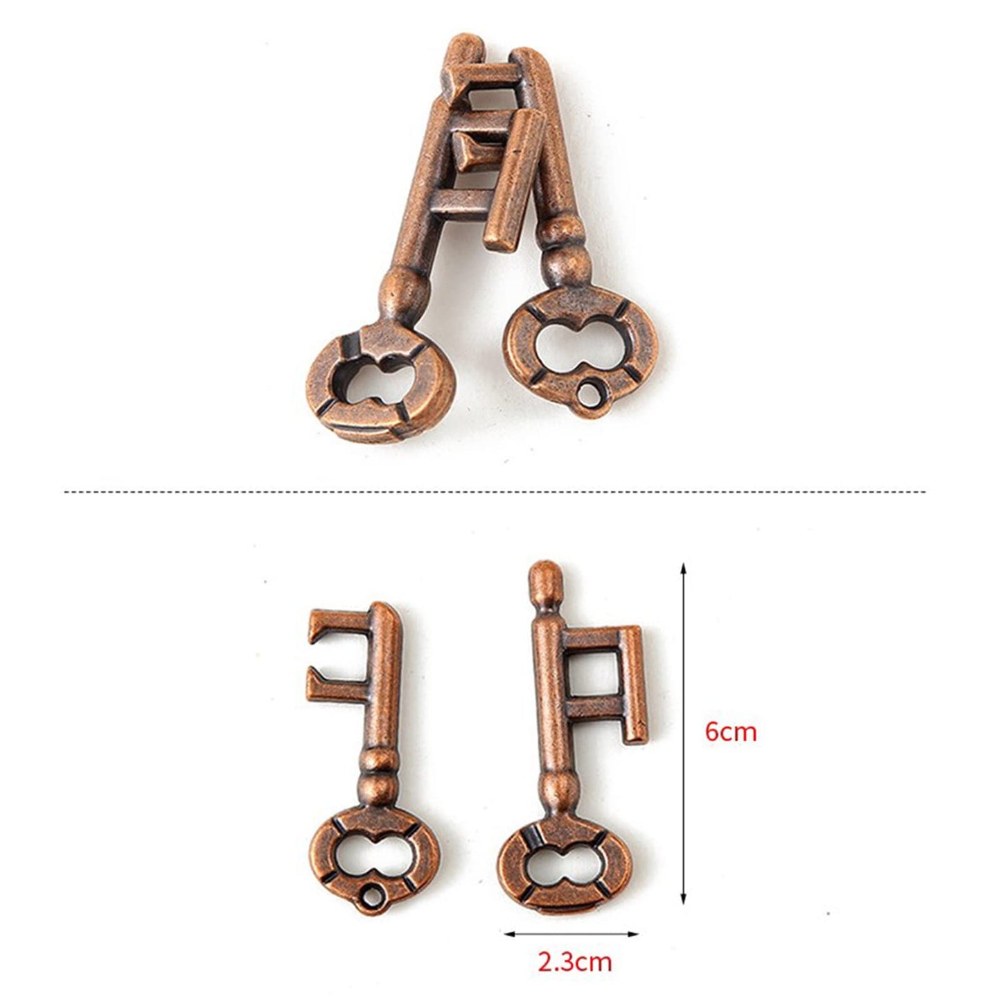 FantasyDay 15 Pcs Brain Teaser Puzzle,Metal Puzzle, Unlock Interlock IQ Test Game, Magic Trick Toy Gift for Kids and Adults