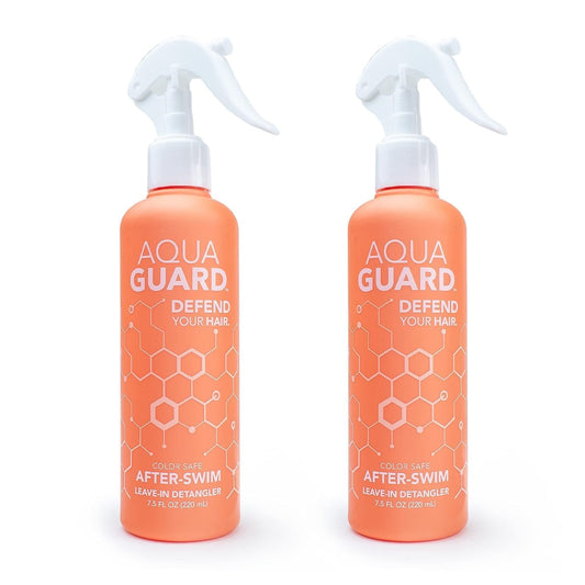 AquaGuard After-Swim UV Leave-In Detangler - Protects Hair From the Sun for Smooth, Silky Feel - Paraben & Gluten Free, Vegan, Color Safe, Leaping Bunny Certified (2-Pack)