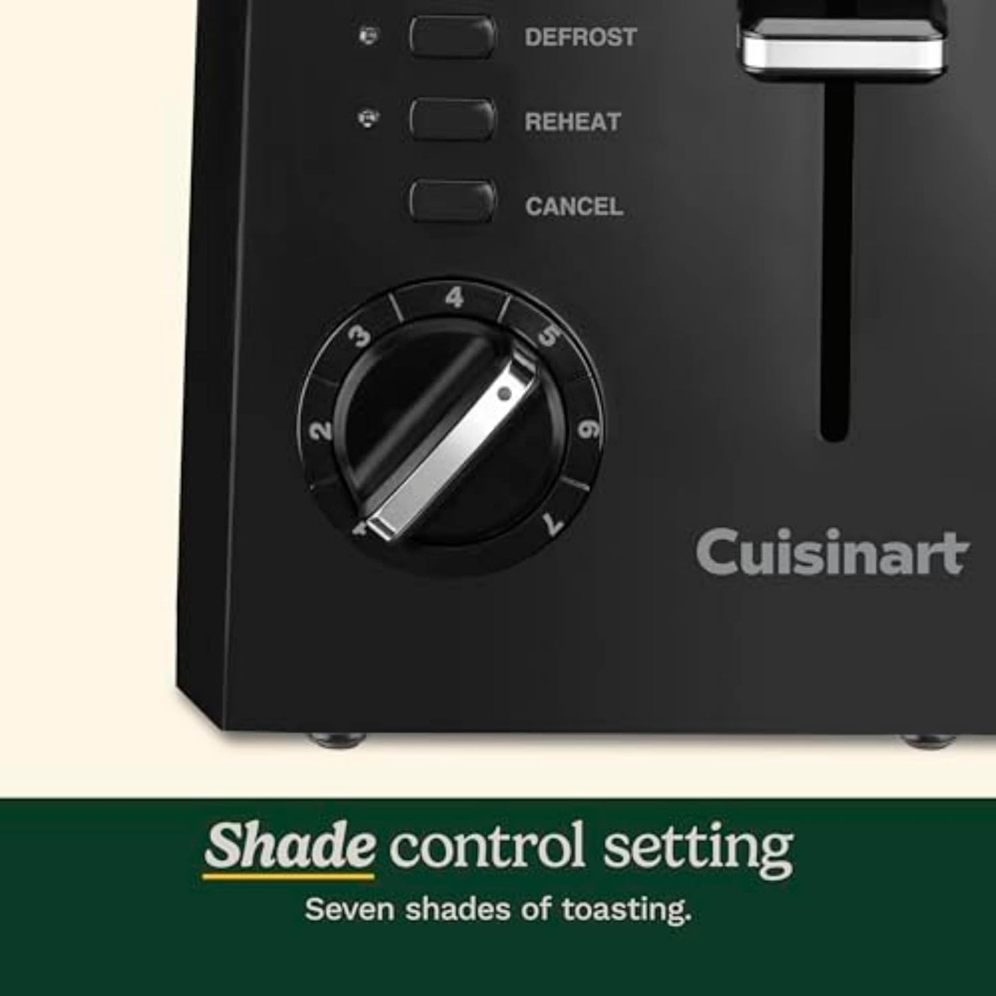 Cuisinart 2-Slice Black Compact Toaster, 7-browning Levels, Black (CPT-122BKC)