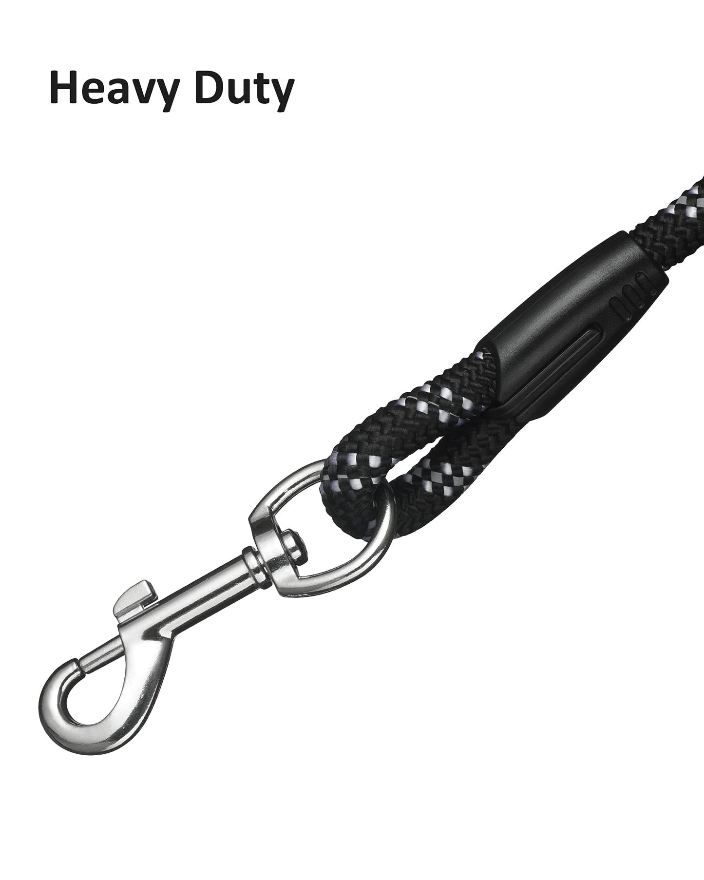 100FT Black Long Leashes for Dog Training, Reflective Threads Check Cord Recall Training Agility Dog Lead for Large Medium Small Dogs, Dog Tie-Out Cable Great for Playing, Camping, or Backyard