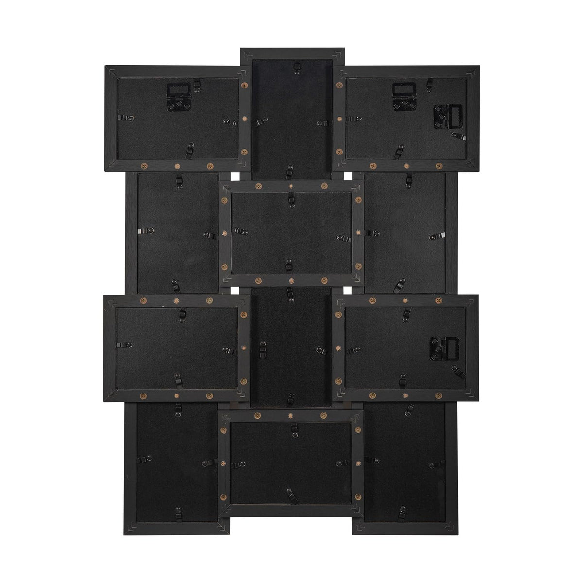 Scholartree Collage Picture Frames for 12 Photos, 4 x 6 Inches, Assembly Required, Black