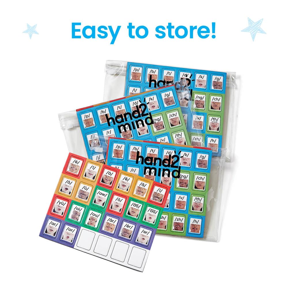 hand2mind Desktop Magnetic Sound Wall Boards, Letter Sounds, Phonics & Phonemic Awareness, Speech Therapy Materials, Science of Reading Manipulatives, Teacher Supplies for Classroom (Set of 6)