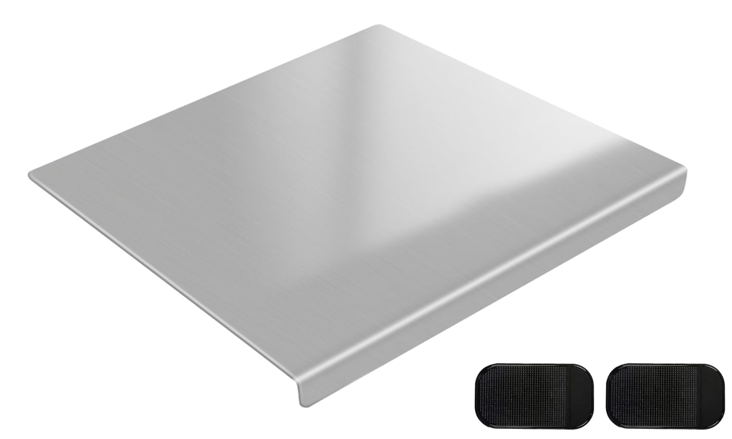 Stainless Steel Cutting Board with 2 Pack Non-Slip Mats, Yoposeo Heavy Duty Baking Cutting Chopping Boards for Kitchen, Meat, Fruits, Vegetables, Bread and Baking (19.7" X 15.7"/ 50 X 40cm)