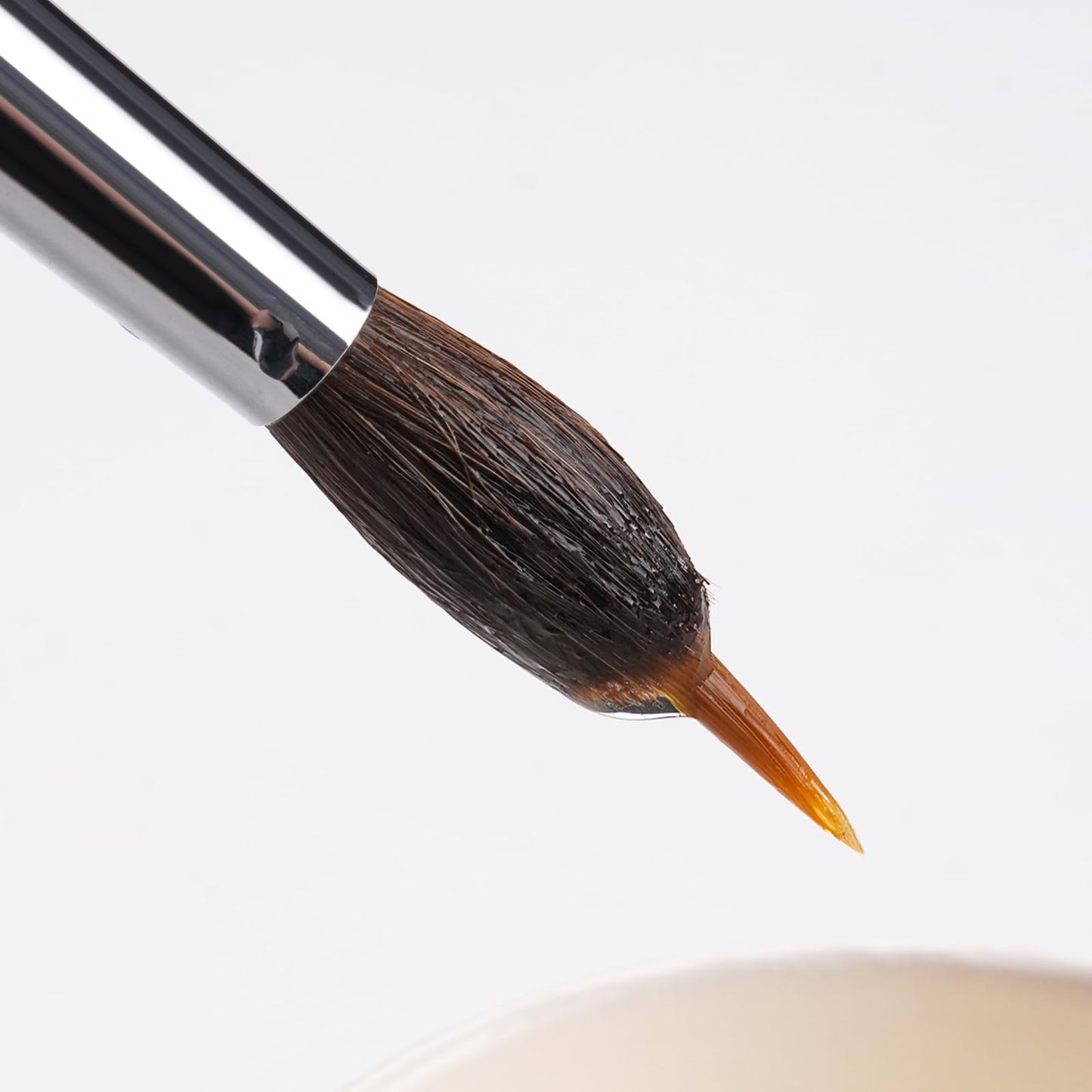 Fuumuui Watercolor Brushes Professional, 6pcs Extended Needle Point Brushes, Synthetic Extra Long Pinhead with Sable Body for Fine Detailing - Watercolor Acrylic Gouache Inks Painting
