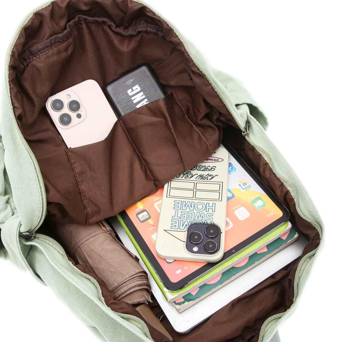 Canvas Backpack for Women Men Retro Aesthetic Rucksack Vintage Backpack for College Travel Laptop Bag